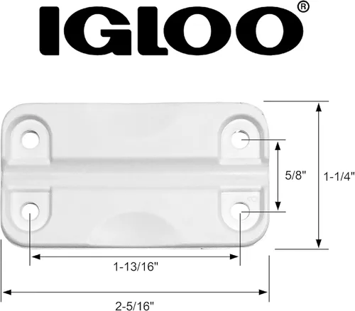 Miniatura 3 de Igloo 24012 Bisagras de plástico para cofres de hielo (1 par), blanco, tamaño estándar, contienen inhibidores UV