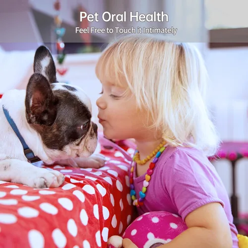 Miniatura 6 de Paquete de 2 cepillos de dientes para perros, cerdas envolventes de 135º para facilitar la limpieza de los dientes, cepillo de dientes de doble dedo