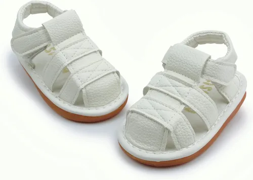 Miniatura 3 de WILLFUN Sandalias chirriantes de verano para bebé, niño, niña, suela de goma de primera calidad, puntera cerrada, antideslizantes, zapatos