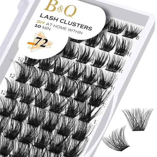 Miniatura 36 de B&Qaugen Racimos de Pestañas 156PCS Kit de Racimos de Pestañas B01+B02+B19 Kit de Extensión de Pestañas DIY Kit de Extensión de Pestañas 8-18mm