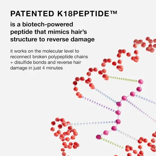 Miniatura 7 de K18 Mascarilla molecular sin enjuague de tamaño completo, repara el cabello seco o dañado, revierte el daño del cabello por blanqueador