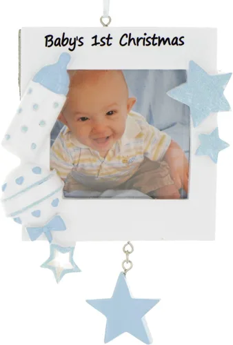 Miniatura 6 de Marco de fotos personalizado, adorno de Navidad 2025 – Marco de fotos colgante para bebé, primera Navidad, regalo de baby shower, adorno decorativo