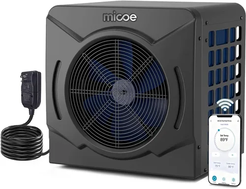 Miniatura 9 de MICOE Calentador de piscina de 17000 BTU para sobre el suelo, bomba de calor de piscina, calefacción o refrigeración, intercambiador de calor
