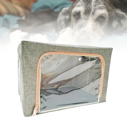Incubadora de atomización de mascotas para guardería, caja nebulizadora ideal para gatitos y cachorros, para tratamiento de respiración de tos, caja