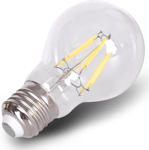Miniatura 5 de 12Vmonster DC 12 voltios 6 vatios blanco frío 6000k LED Edison filamento A19 A60 bombilla E26 E27 lámpara base media DC 12 V 24 V 36 V batería solar