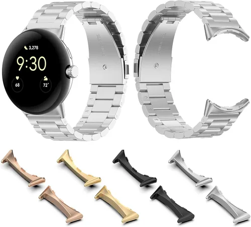 Miniatura 7 de 2 pares compatibles con Google Pixel Watch/Pixel Watch 2, conector de repuesto de 0.78 pulgadas, para accesorios de Google Watch, adaptador