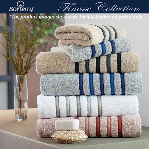 Miniatura 7 de Softerry Finesse Juego de toallas de baño, 100 % algodón suave, felpa extra absorbente y esponjosa, calidad de hotel y spa, resistente a la Beige