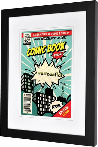 Miniatura 4 de Americanflat Marco de cómic de 12 x 15.5 pulgadas con plexiglás pulido, uso como 6 x 10 pulgadas con paspartú o 12 x 15.5 pulgadas sin paspartú