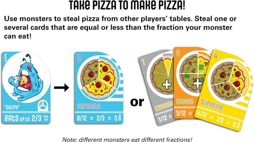 Miniatura 6 de Semper Smart Games Blobby's Pizza Math Card Game: ¡Concurso de comer pizza estratégicamente loco entre lindos monstruos!