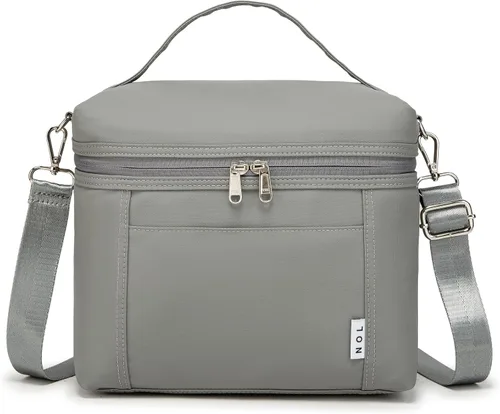 Miniatura 11 de NOL Natural Organic Lifestyle - Loncheras aisladas para mujer, bolsa enfriadora, ligera, de nailon, impermeable, para el trabajo