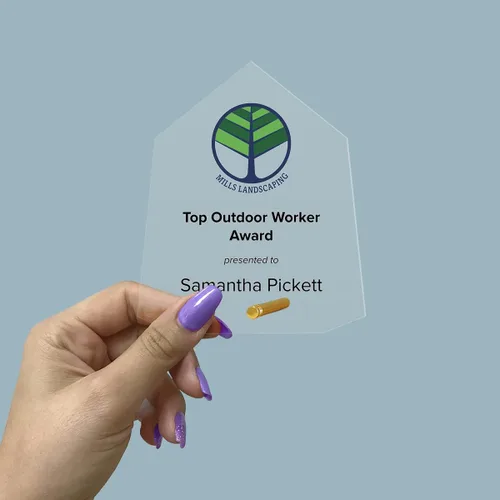 Miniatura 3 de Premios acrílicos económicos personalizados ofrecidos en una variedad de formas y tamaños, incluye texto ilimitado y su logotipo