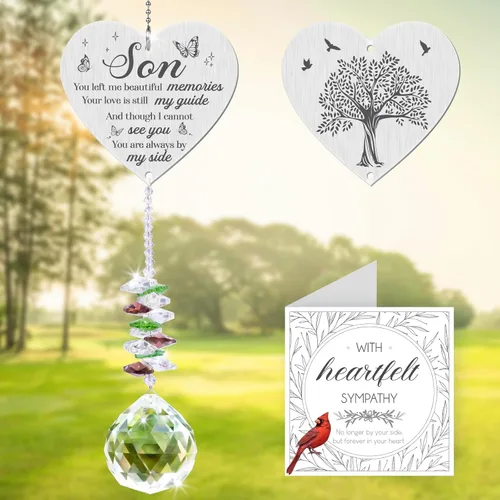 Miniatura 10 de Llavero conmemorativo de sol con cristales, regalos conmemorativos por pérdida de marido, regalos de condolencias por pérdida de marido, adorno