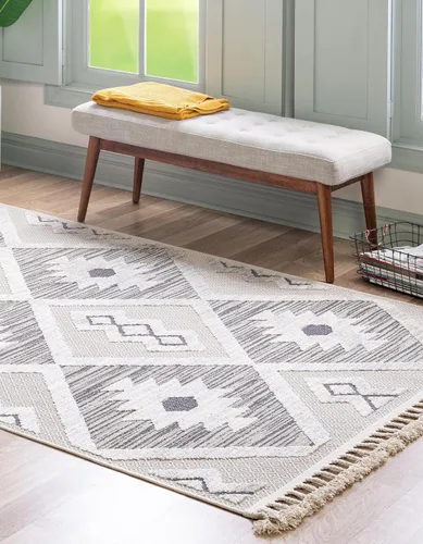 Miniatura 4 de Unique Loom Arlo Collection - Alfombra Kai (rectangular 2' 0" x 3' 0", beige arenoso/gris)