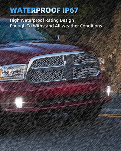 Miniatura 5 de BICYACO Conjunto de luces antiniebla LED con soportes de montaje compatibles con Dodge Ram 1500 2013-2018, Ram 1500 Classic Pickup 2019, lámparas