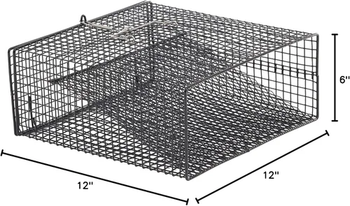 Miniatura 2 de Frabill Trampa para cangrejos de fondo plano Trampa cuadrada de perfil bajo diseñada específicamente para cangrejos