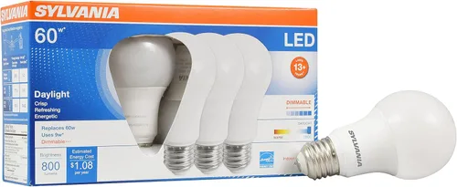 Miniatura 19 de Sylvania Ultra - Bombilla LED equivalente a 60 W A19, eficiente 9 W, base media, regulable, acabado esmerilado, 800 lúmenes, blanco brillante