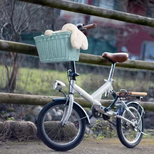 Miniatura 5 de Cesta de bicicleta para niños, canasta delantera para bicicleta para niños, pequeña cesta de mimbre para niños y niñas, cesta pequeña de mimbre