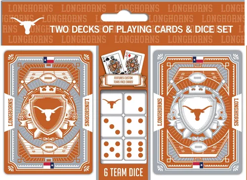 Miniatura 15 de MasterPieces Game Day - NCAA Texas A&M Aggies - Paquete de 2 cartas de juego y dados - Juego con licencia oficial para adultos y familia