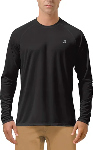 Miniatura 38 de Roadbox Camisas de Protección Solar UV UPF 50+ para Hombres Manga Larga SPF Rash Guard para Pesca Senderismo Natación Correr 2 Pack - blanco