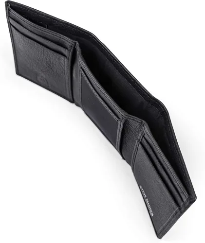 Miniatura 8 de Steve Madden Billetera triple RFID para hombre con ventana de identificación