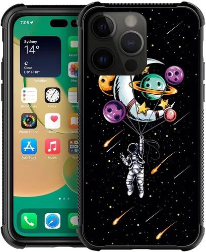 Miniatura 29 de ZHEGAILIAN Funda compatible con iPhone 14, funda de munición AK 47, parte trasera de vidrio templado+funda protectora de TPU de silicona suave
