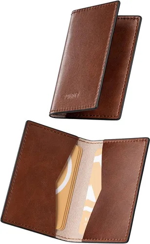 Miniatura 21 de VULKIT - Porta tarjetas de visita de cuero, organizador delgado de 2 lados para tarjetas de nombre de negocios para hombres o mujeres, Rosa
