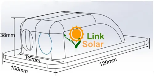 Miniatura 4 de Entrada de cable solar resistente a la intemperie de plástico ABS doble para todos los tipos de cables de 2mm² a 6mm² para proyectos solares en RV