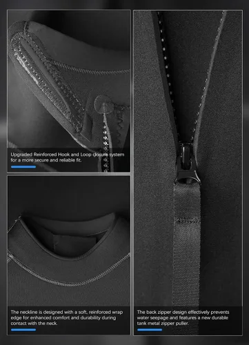 Miniatura 4 de Hevto Traje de neopreno para hombre, 5/4/3/0.079 in, traje húmedo completo en agua fría para buceo, surf, natación para deportes acuáticos