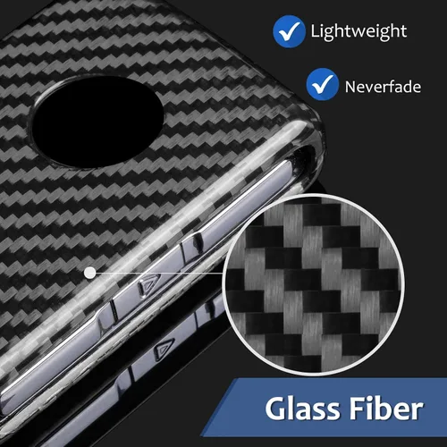 Miniatura 3 de T-carbon Funda para llavero compatible con Volvo XC90, protector de fibra de vidrio real compatible con Volvo XC40 XC90 V90 Smart Key Case