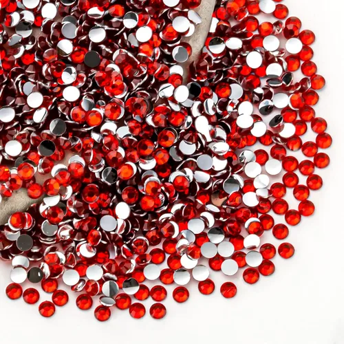Miniatura 86 de Diamantes de imitación AB verdes a granel, 5000 piezas de diamantes de imitación de fondo plano redondos de gelatina AB sin fijación térmica, gemas