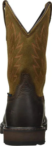 Miniatura 4 de ARIAT Botas de trabajo para hombre Groundbreaker con punta cuadrada ancha e impermeable con punta de acero Marrón oscuro