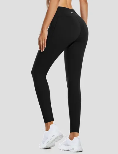 Miniatura 2 de BALEAF - Leggings con forro de vellón para mujer, resistentes al agua, térmicos, cálidos, de cintura alta, con bolsillos, para correr
