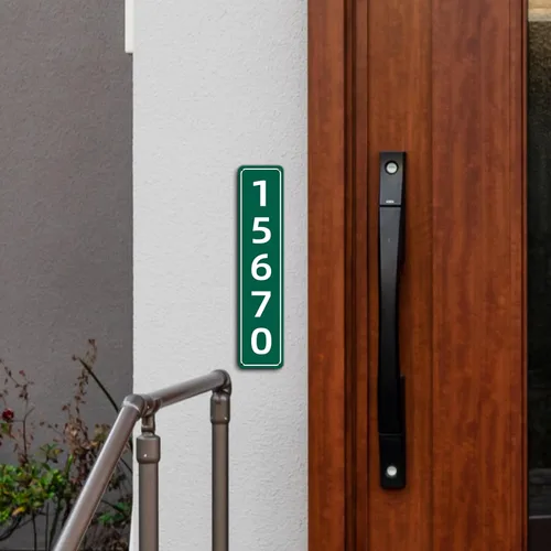 Miniatura 5 de Placa reflectante personalizada para dirección de casa para exterior, placa de número de casa personalizada para buzón exterior, letrero de Placa
