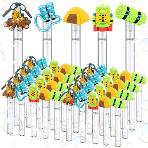 Miniatura 12 de Foilswirl 30 piezas de burbujas de helado de béisbol, regalos de fiesta, mini varitas de burbujas, tubo a granel, bolsas de regalo, premios, regalo