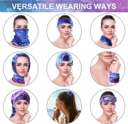 Miniatura 6 de Didaey 60 piezas de polaina de cuello a granel para hombres y mujeres, pasamontañas, cubrebocas, sin costuras, bandana, protección UV, bufanda