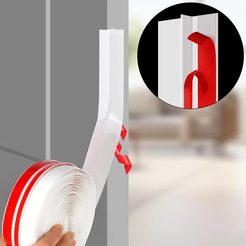 Miniatura 3 de Tira de sellado de silicona en forma de T para puertas y ventanas, tapón de tiro resistente a la intemperie de 20 pies, sello de espacio para lados