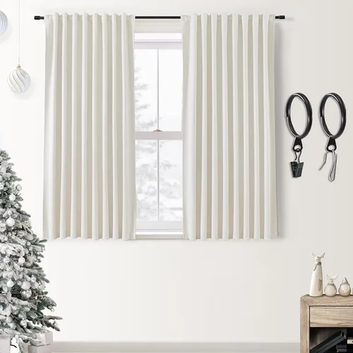 Miniatura 88 de SHINELAND Cortinas opacas cortas para ventanas de dormitorio, cortinas de baño, 45 pulgadas de largo