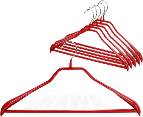 Miniatura 14 de Mawa by Reston Lloyd BodyForm Series - Percha de ropa antideslizante que ahorra espacio con barra para pantalones, 16-1/2 pulgadas, estilo 42/LS