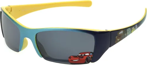 Disney Boys Cars 1 Wrap Gafas de sol para niños, amarillo metálicoazul, 54, Amarillo metálicoAzul