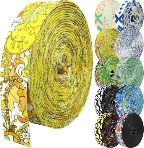 Miniatura 12 de 1.5 pulgadas Correa de nailon con patrón, correas de cinturón de nailon, correas para bolso, correas para mochila, cinturón de nailon