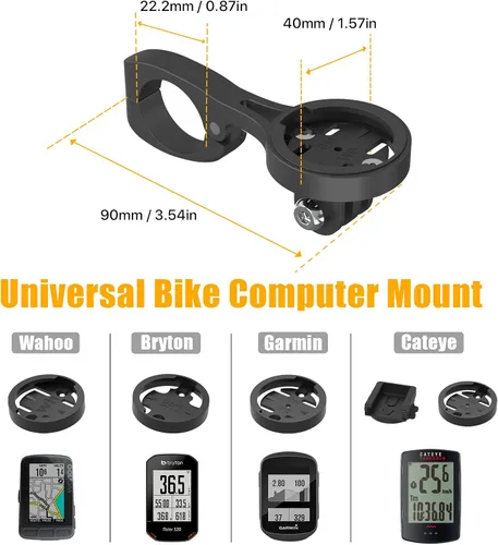 Miniatura 3 de Soporte de barras Aero - Garmin Bike Computer Mount para Garmin Edge, compatible con computadora GPS de bicicleta, Wahoo, Bryton, Cateye, GoPro Full