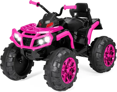 Best Choice Products ATV Eléctrico Montable de 12V para Niños, Juguete de Carro Cuatriciclo de 4 Ruedas con Audio Bluetooth, Velocidad Máxima de