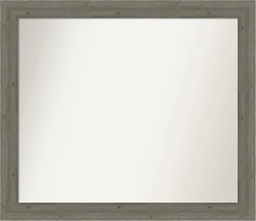 Miniatura 117 de Amanti Art Espejo de pared personalizado no biselado (24.5 x 24.5 pulgadas), marco gris marrón alta, varios tamaños personalizados, espejo de baño