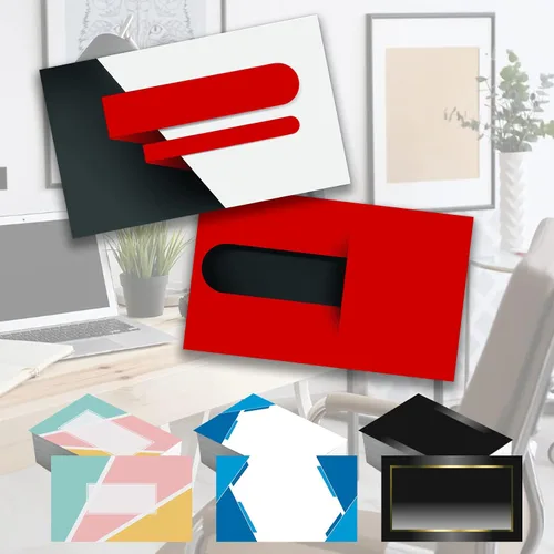 Miniatura 16 de Tarjetas de visita personalizadas de doble cara Papel mate profesional de 300 GSM para pequeñas empresas 3.5 x 2 pulgadas Hair Salon