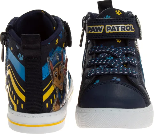 Miniatura 4 de Nickelodeon Paw Patrol - Zapatos deportivos para niños - Tenis deportivos para persecución y marshall de lona sin cordones, tenis con luz