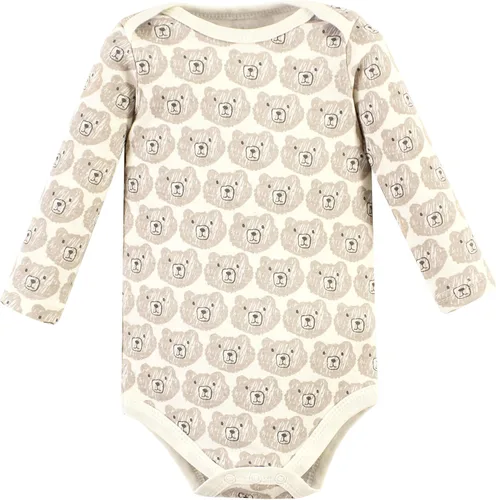 Miniatura 50 de Hudson Baby Body unisex de algodón de manga larga para bebé, leopardo rosa rojo