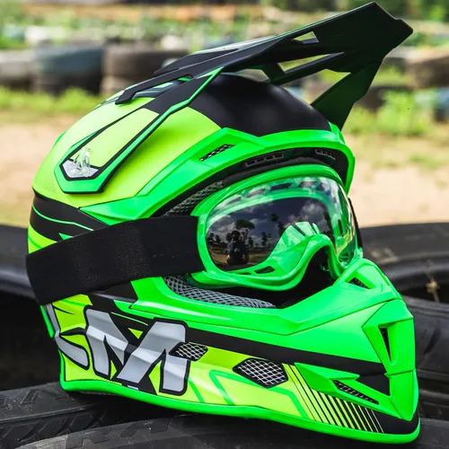 Miniatura 7 de ILM Cascos de Bicicleta de Tierra para Jóvenes y Niños ATV Motocross Motocicleta Todoterreno Bicicleta de Tierra Cara Completa DOT Casco de Cuatro