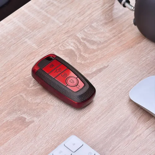 Miniatura 5 de ELOHEI para Ford Funda para Llavero, Funda Protectora Blanda de TPU para Llavero para Ford Fusion F150 F250 F350 F450 F550 Edge Explorer Escape Negro