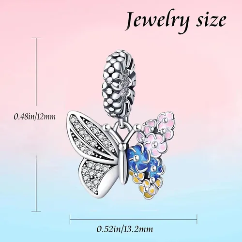 Miniatura 2 de Abalorios de plata de ley 925 para pulseras Pandora, regalos de joyería para mujer y niña.