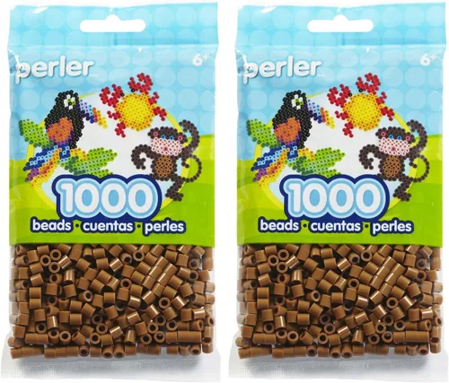 Miniatura 4 de Perler Cuentas fusibles para manualidades, 1000 unidades, gris claro, pequeño